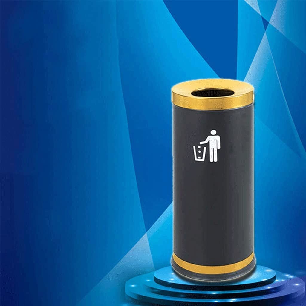 Cubo de Basura al Aire Libre Papelera de basura al aire libre Acero inoxidable Papelera de basura de interior Bin comercial de basura comercial Papelera de almacenamiento de residuos cilíndricos Conte