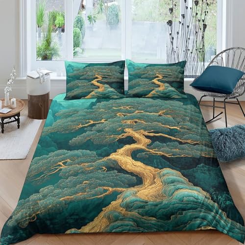 Housse de couette montagne avec éclair dissimulé microfibre 3D