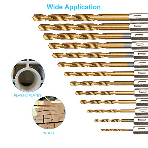 Yxyl YXYL-0003 19Pcs Premium Hex Drill Bit Set, Titanium Drill Bits Set, High Speed Steel Hex Shank Drill Bits Sets thumb #3
