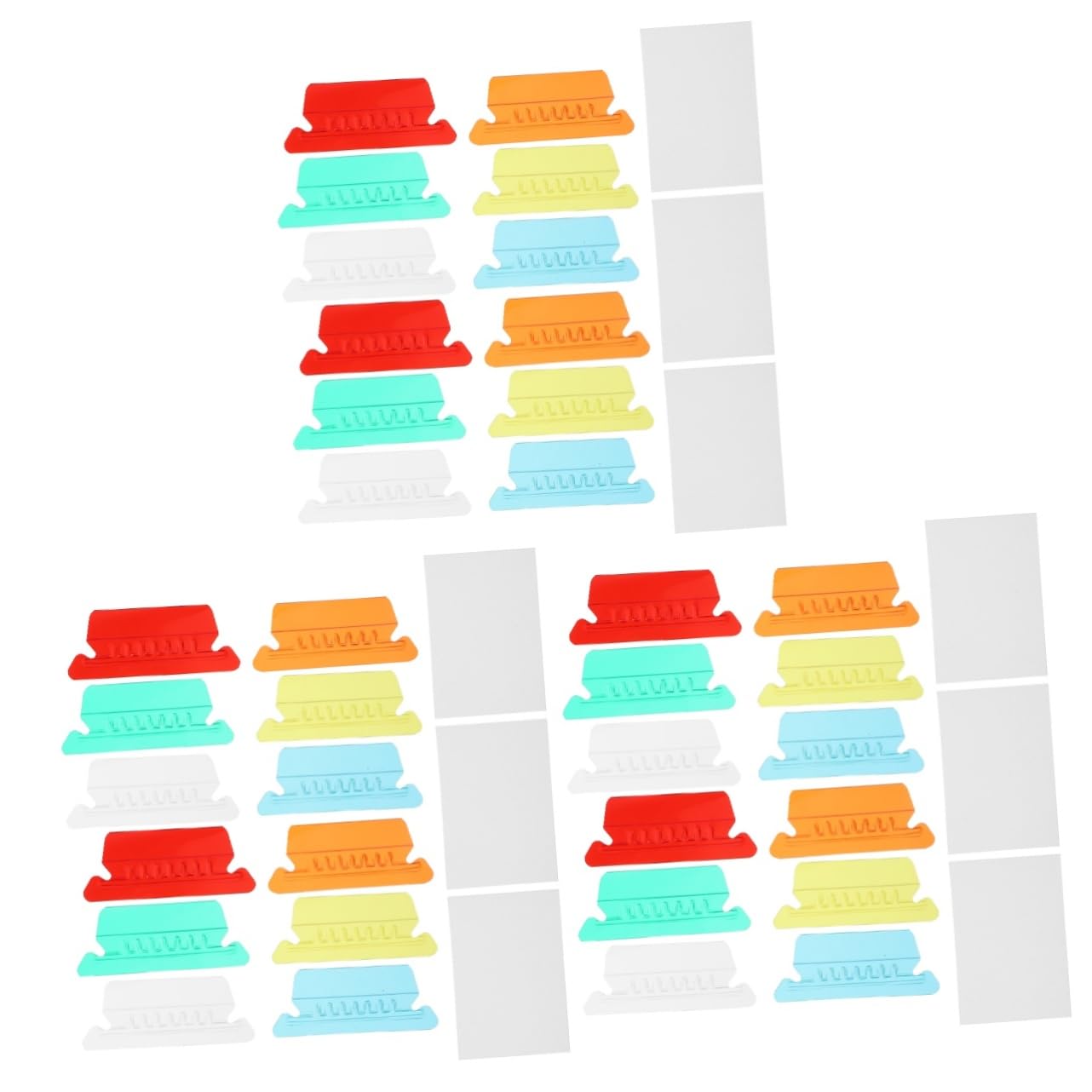 3 Set Etichette Colorate per File Sospesi in PVC Riutilizzabili Linguette Staccabili per e Organizzazione Documenti per Ufficio Scuola e