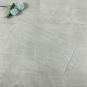 Vinylvloer, zelfklevende pvc-vloerbedekking, tegels, waterdicht, voor badkamer, hal, slaapkamer, woonkamer, 30 cm x 15 cm x 1,0 mm, 10 tegels