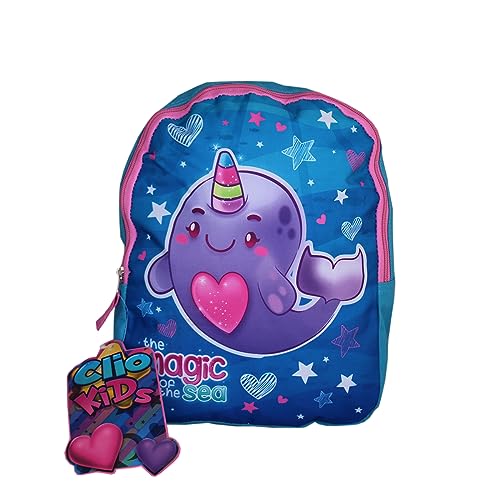 Mochila Escolar Infantil Creche Maternal Passeio Crianças Baleia