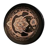 Tambour Rond de Chaman Fait à la Main Tambour Sibérien en Bois avec Baguette de Tambour ...