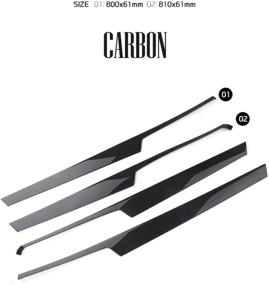 Cnaurda Carbon Fiber Style ABS Car Door Panel Cover Trim Interior Protective Decals Sticker Compatible with Genesis G80 (DH) Accessories