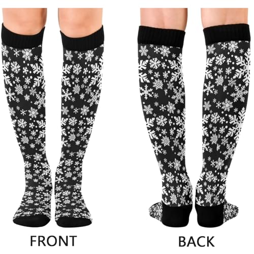 Image of Pigsaly Womens Compression Socks Yellow Stars Funny Brown Capybara Knee High Socks Athletic Tube Sock Outdoor Sport Socks