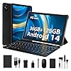 MIXLURE Tablet 10 Pulgadas Android 14 Tablet 36GB RAM + 128GB ROM (TF/1TB) 5G WiFi+ Bluetooth 5.0丨Batería 8000mAh丨1280*800 HD Pantalla | Caméra 5MP+8MP丨Tableta con Teclado+Ratón+Funda -Negro