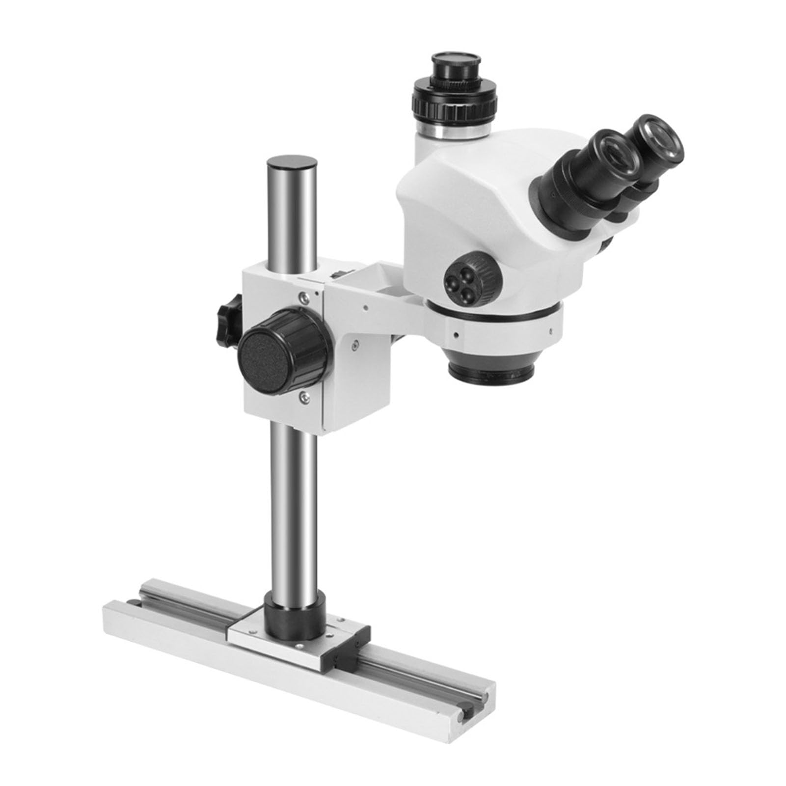 Mikroskop-Gleitschiene, Verstellbarer Mikroskopständer aus Metall mit 300 Mm Säule, 295 X 60 Mm Basis, 360-Grad-Halterung für Kamera-Reparatur-Laborinspektion