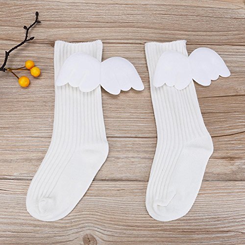 Meias para recém-nascidos, incríveis meias de algodão com estampa de asas no joelho para bebês, Bran