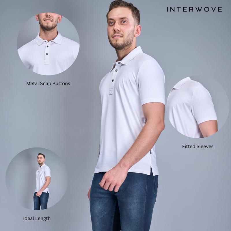 Image of Interwove Bamboo Knitted Polo T-Shirt