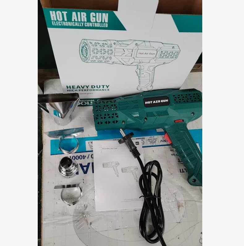 Décapeur Thermique 220V, QR-89B Pistolet Thermique Réglable, Puissance de 2000W, 60℃ - 600℃ Température Réglable, Pistolet à Air Chaud à Vitesse Variable pour Aécaper la peinture, Souder
