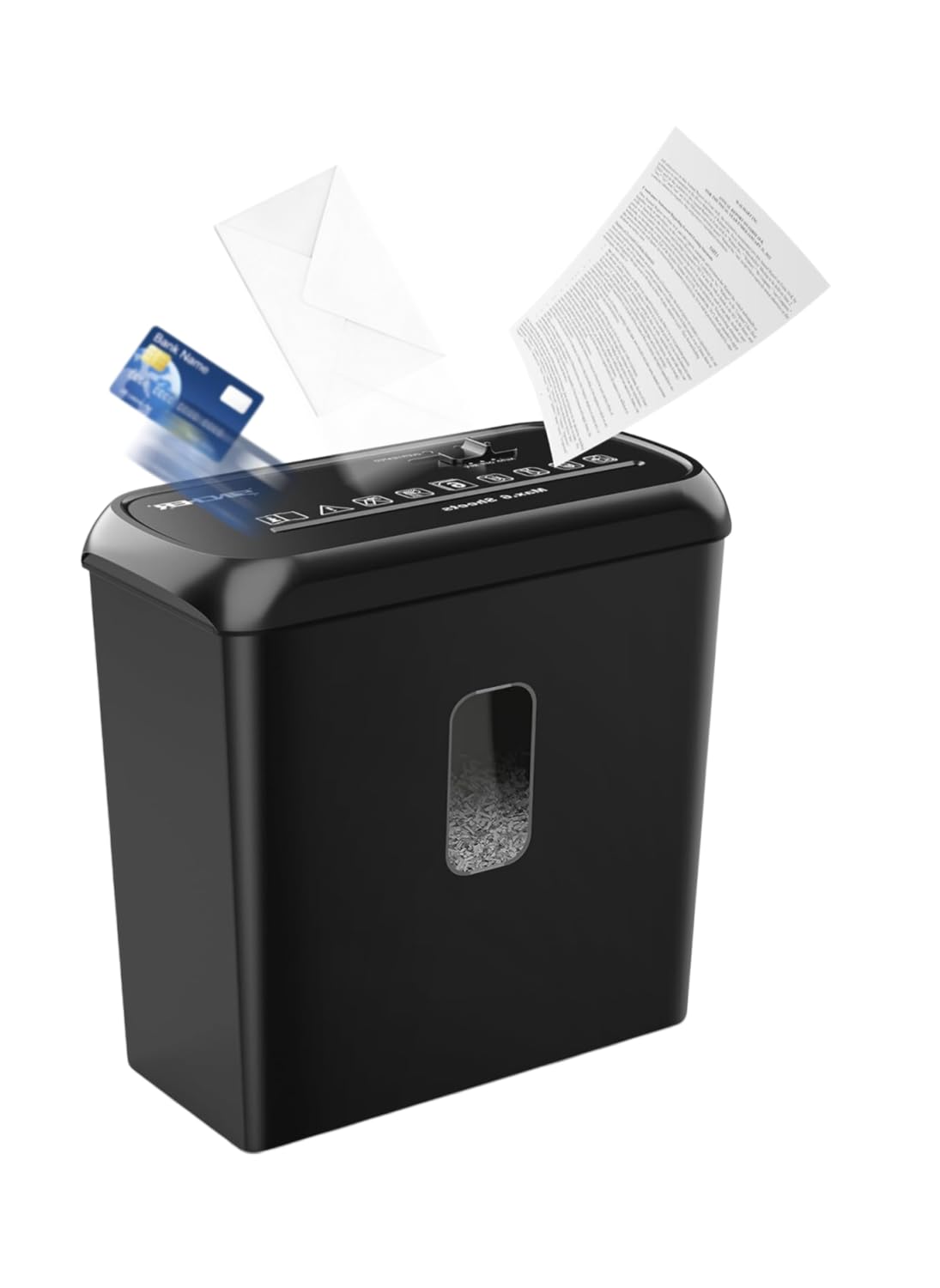 Aktenvernichter,6 Blatt Kreuzschnitt Papierschredder,Sicherheitsstufe P4,Schredder mit 11L Papierkorb,Kreditkarte,Überhitzungsschutz,Elektrischer Reißwolf für Zuhause und Büro