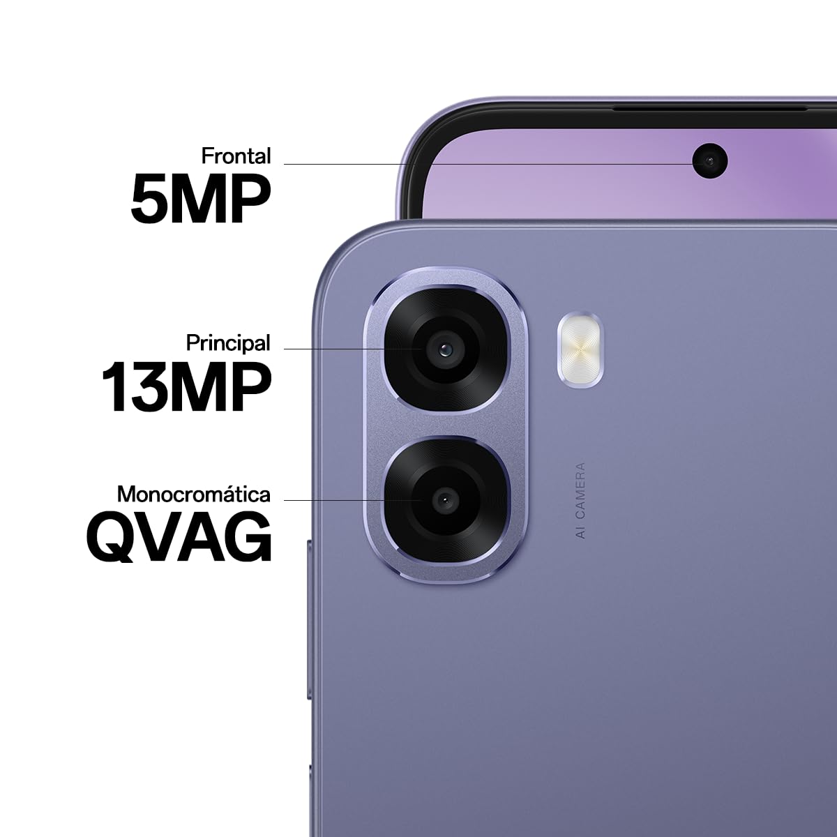 OPPO A6x 4G - Smartphone Libre con IA, 4GB RAM+128GB, Batería 6100 mAh, Pantalla LCD HD+ 120Hz, IP64, Cámara 13MP, Dual SIM, Versión Española - Azul