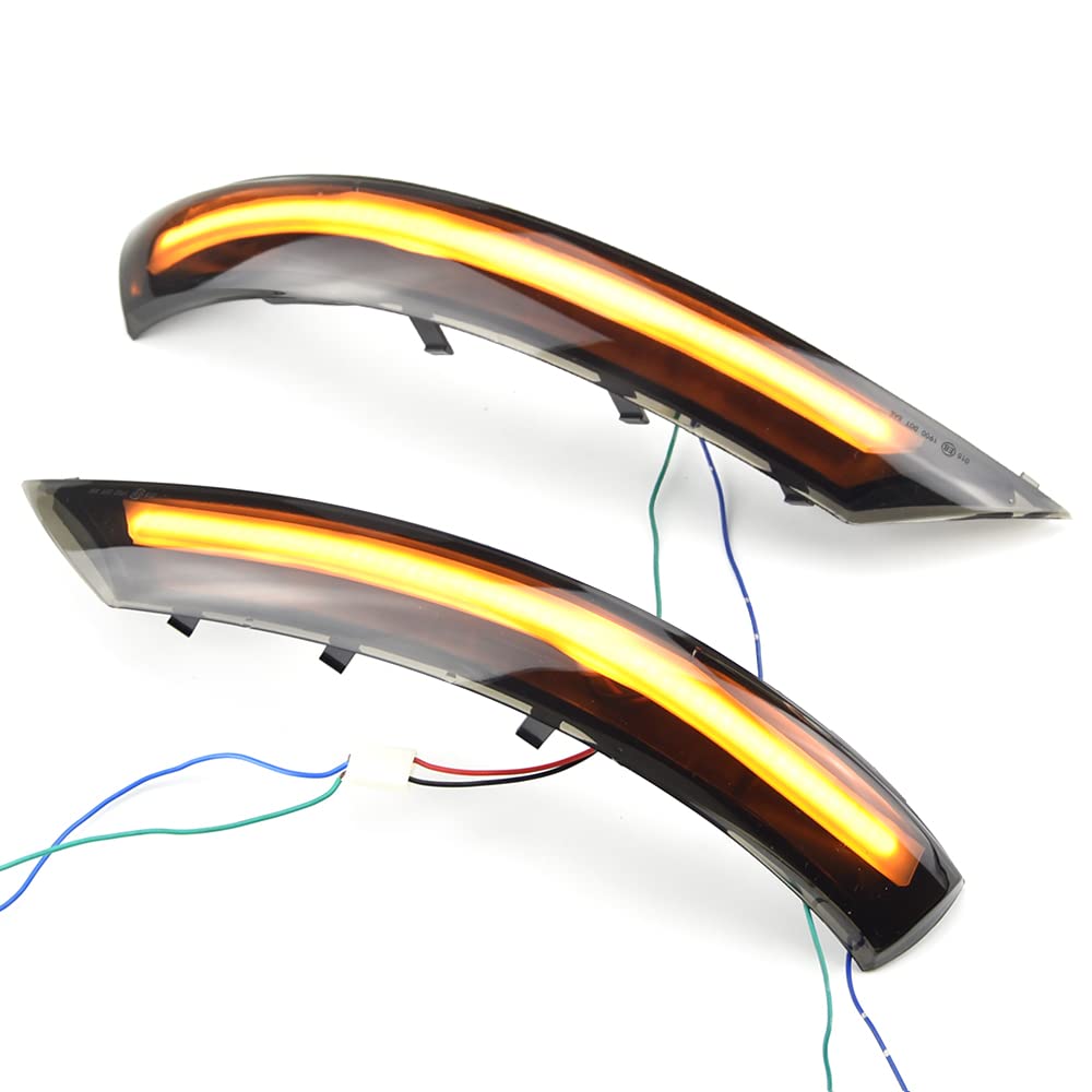 2 pz Dinamico Indicatore di Direzione Della Lampada Della Luce Specchio Laterale Sequenziale Lampeggiante Compatibile con VW To-uareg 2007 2008 2009 2010