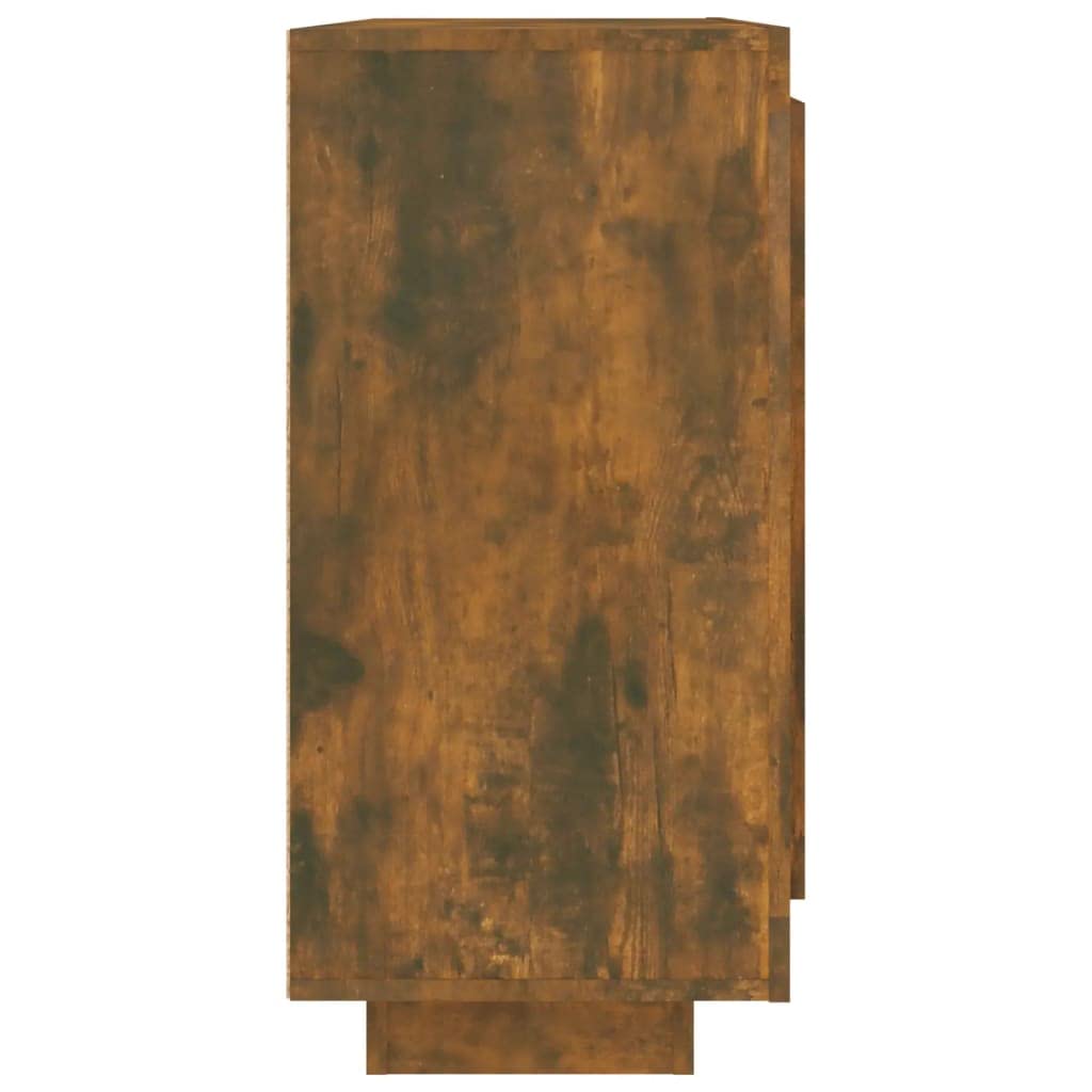 Sideboard Räuchereiche 92x35x75 cm Holzwerkstoff mit viel Stauraum für Wohnzimmer Esszimmer Flur und Büro, platzsparend, vielseitig, mit Türen und Ablagen, ideal für Ordnung und Dekoration