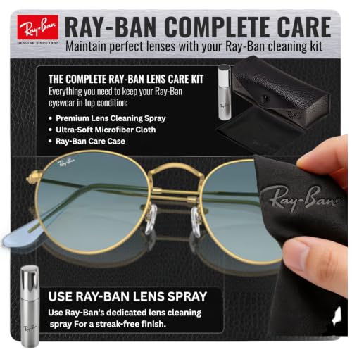 Image of Ray-Ban RB3447 ROUND METAL Round Shaped Sunglasses for Men with Official RAYBAN Eyewear Kit