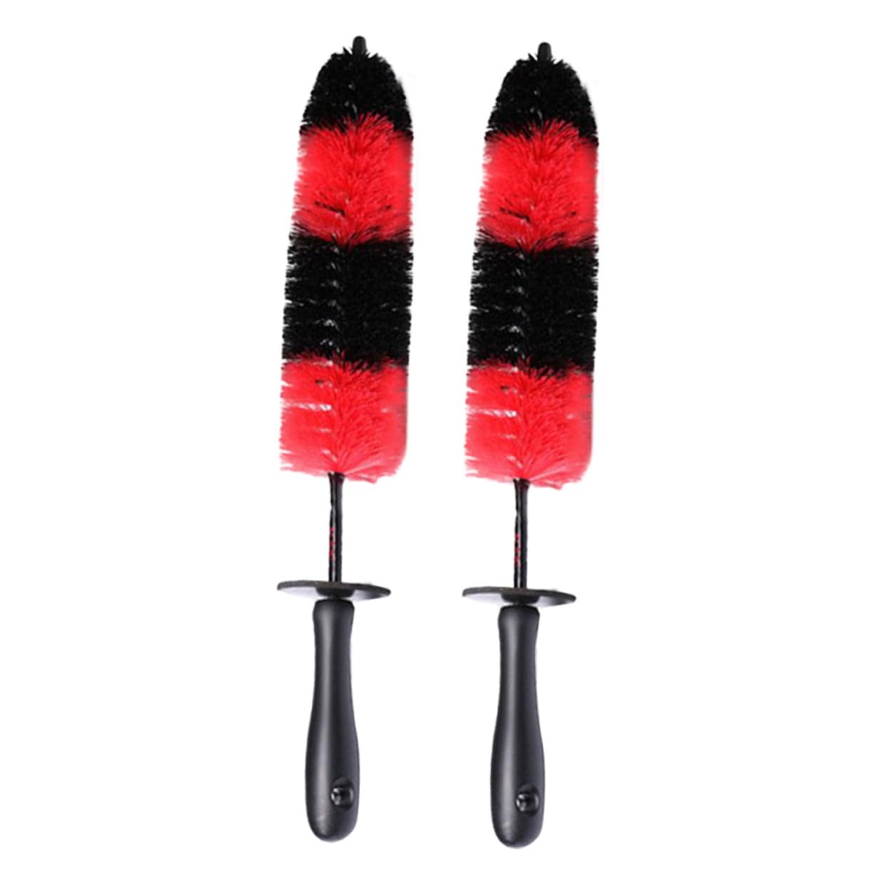 TOYANDONA 2pezzi Spazzola per Cerchi Auto Setole Lunghe Materiale Pp e PE per Pulizia Cerchioni e Pneumatici Multiuso Raggiunge Angoli e Fessure Delicate