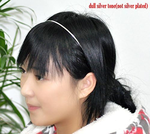 Silver Tone Metal Headbands Frames 5x6 Inch, Sold Per Pack of 10