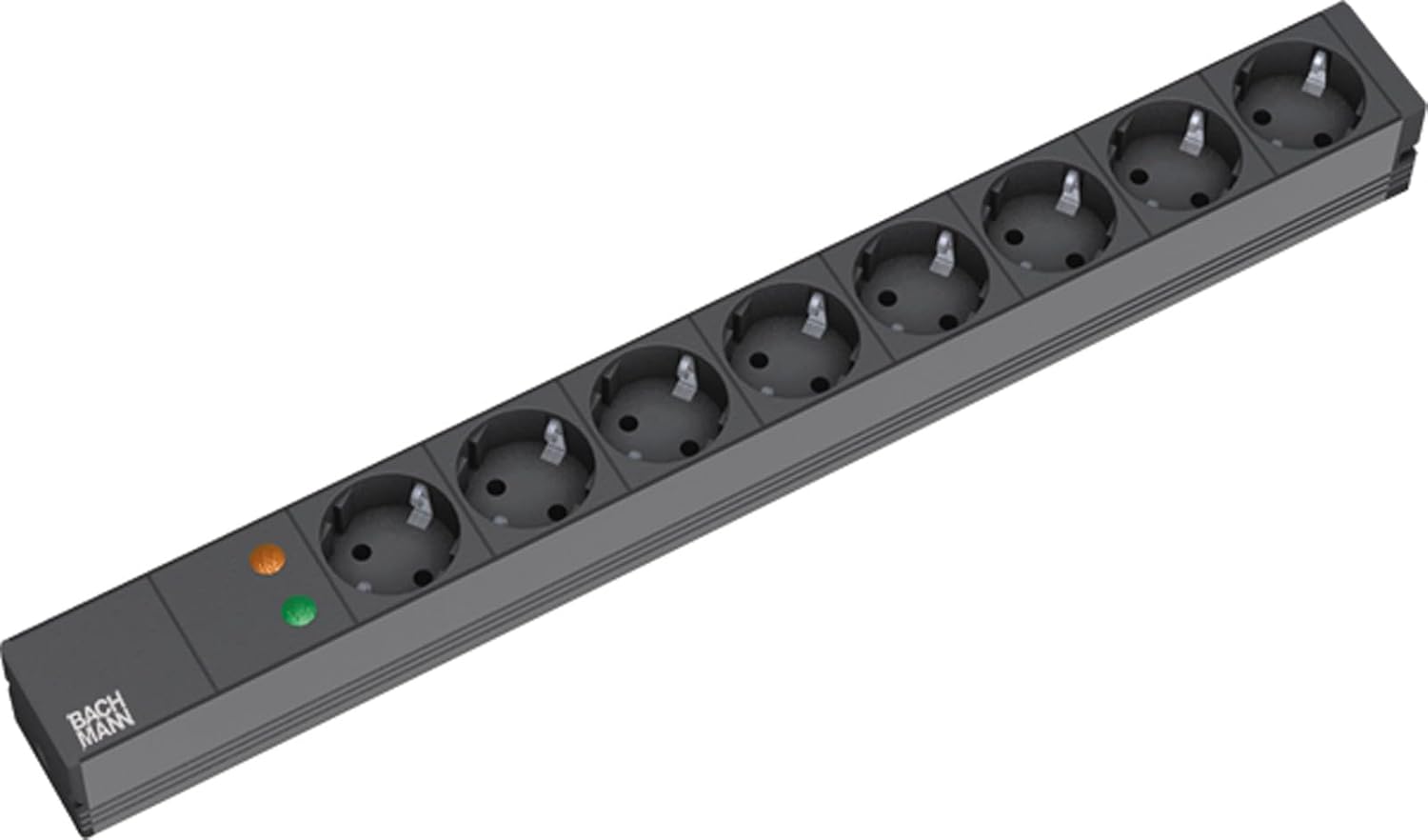Bachmann 333.53399999999999 Power Strip 8-Way Surge Protection 48.36 cm (19 Inch) Black