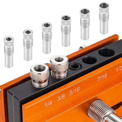 Tiardey Pocket Hole Jig Dowel Jig Clamping Range 10-60mm Drill Guide with 6 Bushings for Woodworking, As, AS - Image 4
