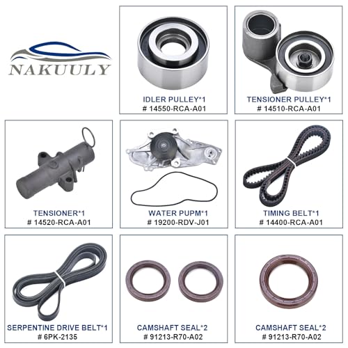 image for Nakuuly Timing Belt Kit with Water Pump Compatible with 2003-2018 Hond