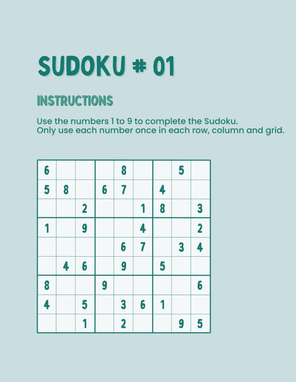 Sudoku Large Print for Adults: 100 Hard Puzzles with Solutions - Large Print Puzzle Book for Seniors & Adults (Volume 1)
