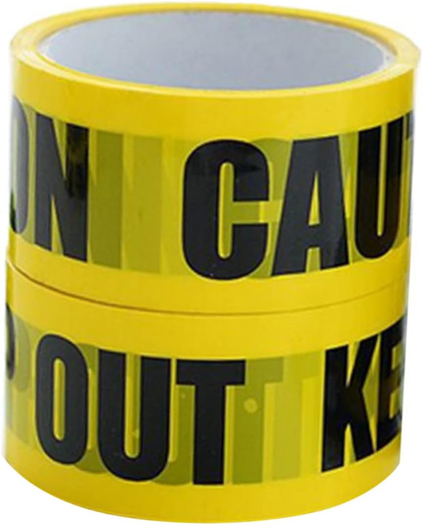 VALICLUD 2rolls Warning Tape Roll Yellow Electrical Tape Barrier for Construction Halloween Decorations Safety Signs