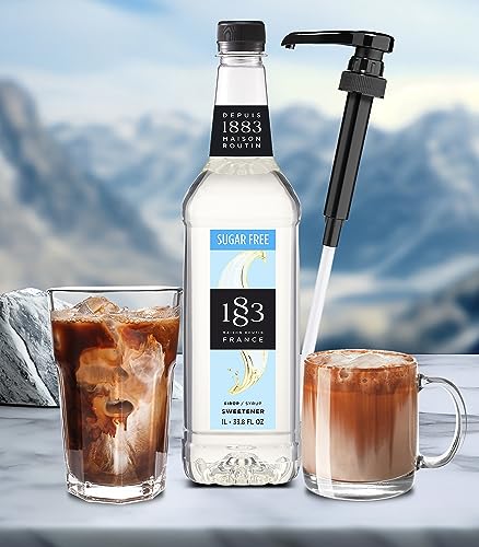 Image of 1883 Sugar Free Sweetener Syrup,Perfect Flavored Syrup for Hot & Iced Beverages,1 Liter Plastic Bottle