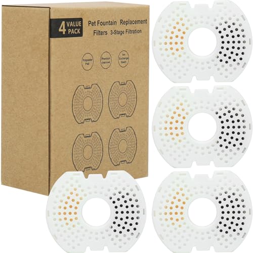 VORHOT 4 Pezzi Filtri per Ciotola Acqua Cane