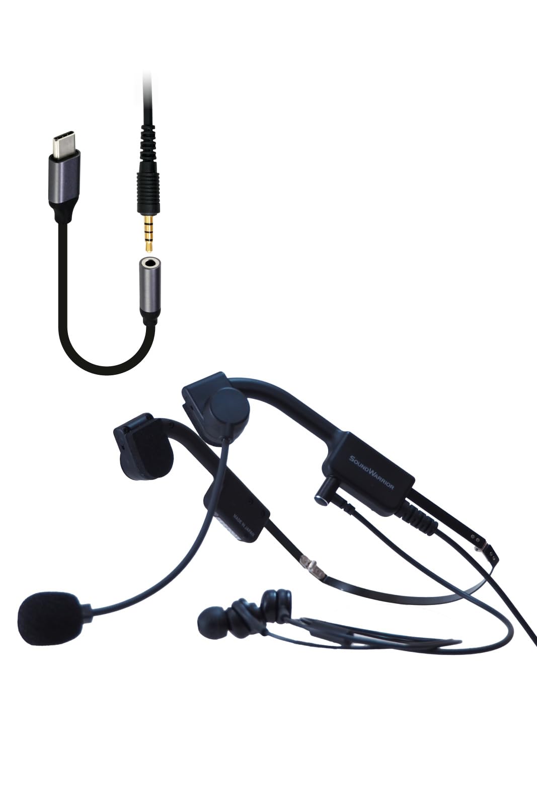 Amazon.co.jp: SOUNDWARRIOR ヘッドセット B-Frame-air 両耳イヤホン