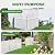 WOMEDUAL 36"W X 45"H Outdoor Air Conditioner Fence Privacy Screen with Metal Stake, Trash Can Screen Fence Pool Equipment Fence, 2 Pack Vertical Freestanding Panels, White