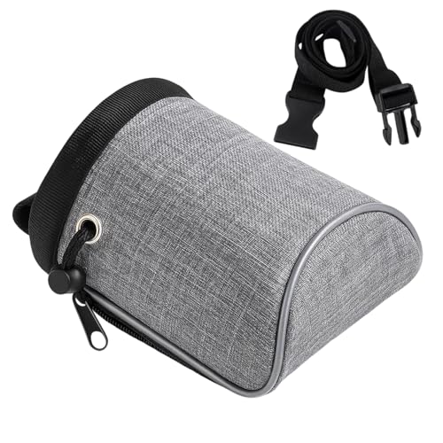 CJAPGJW Leckerlibeutel für Hunde, leckerlitasche für Hunde,Hundetraining futterbeutel hundetraining Multifunktionale Futtertasche mit Kotbeutelspender Verstellbarer Gürtel(Grau)