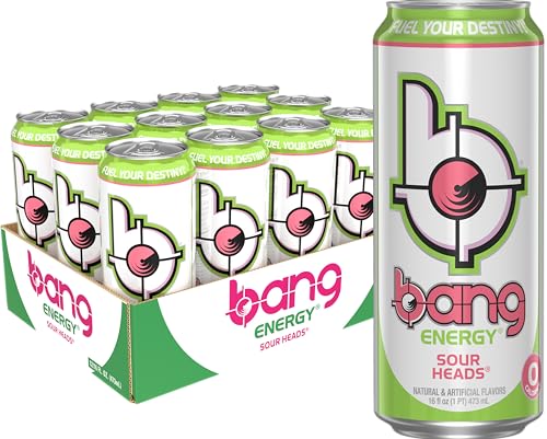 Image of Bang Energy Sour Heads, Sugar-Free Energy Drink, 16-Ounce