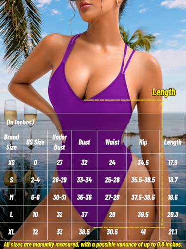 Image of ShawGobow Sexy Swimsuit for Women,Backless Scrunch Butt High Cut Monokini,One Piece Cheeky Bathing Suit Beach Pool Party