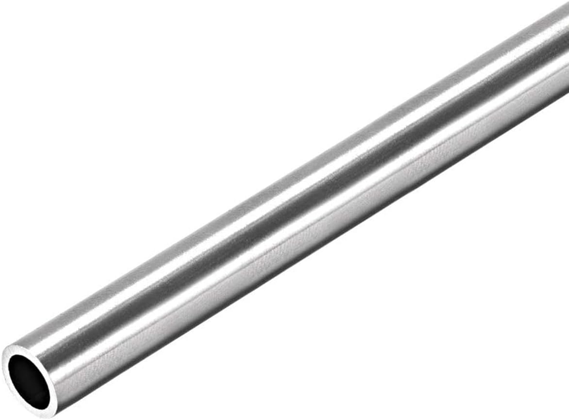 2pcs 304 Stainless Steel Tube 6mm OD 1mm Wall Thickness 250mm Length, 0.24 inch OD Thickened Seamless Stainless Steel Round Tubing Metal Pipe for Crafts Industry and Household Processing