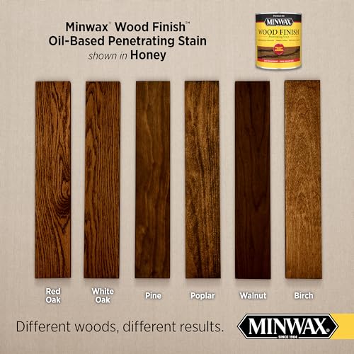 Image of Minwax 700494444 Wood Finish Interior Penetrating Stain, Quart, Honey