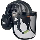 Top 12 Best Climbing Helmets Review 2022 17 SAFEBUILDER CR99 Forestry Safety Helmet Class C Hard Hats 3 In1 Chainsaw Arborist Helmet with Mesh Face Shield Ear Muffs Hearing Protection ANSI Z89.1 (Matte Black+B07+JHN Mesh Shield)
