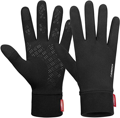 BRIGENIUS Guantes de ciclismo, guantes de correr, unisex, pantalla táctil, impermeables, antideslizantes, talla XL