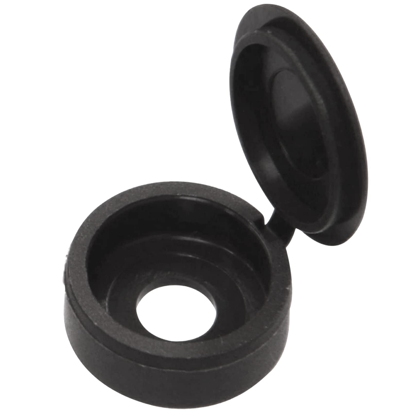 100Pcs Black Self-Tapping Screw Cover Caps,Plastic Screw Protection Covers Washer Flip Tops,Fold Screw Snap Covers Washer Flip Tops(Hole Diameter 4mm/