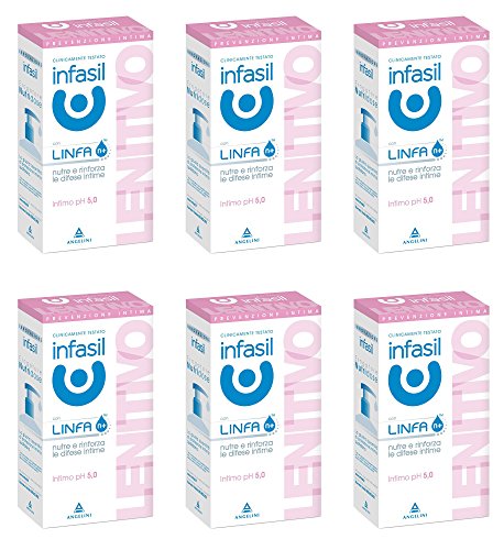 6 Pezzi Detergente Intimo Infasil Detergente Intimo LENITIVO con LINFA N+