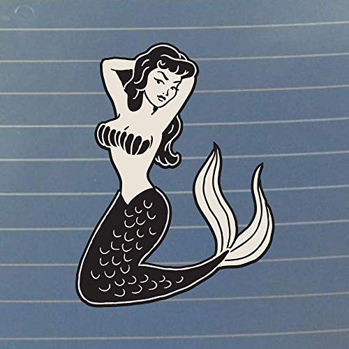 Image of Milk Mug Designs Sexy Retro Mermaid Pin Up Girl 6 inch Full Color Vinyl Decal