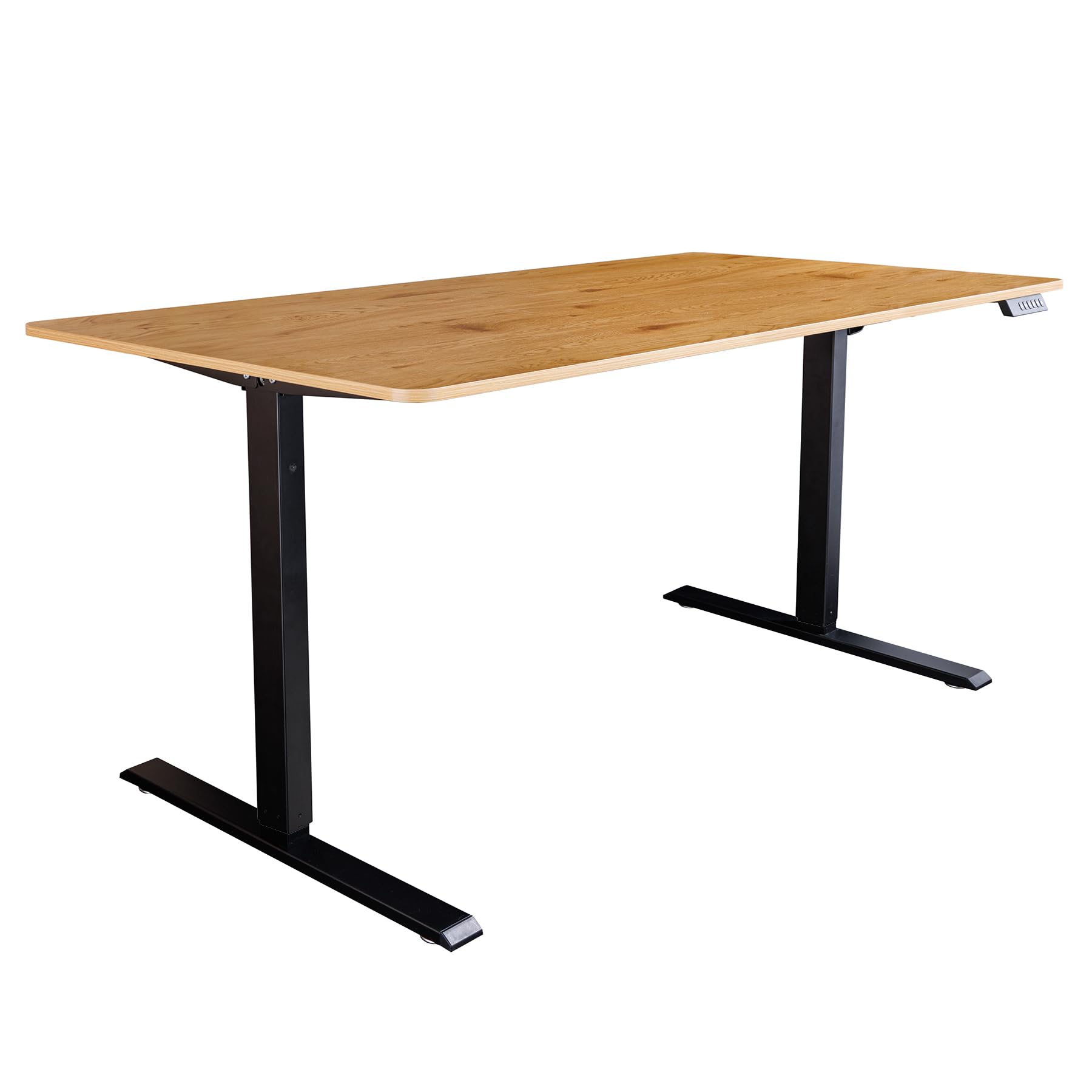 Schreibtisch Oak Desk - 160cm - schwarz Natur - Holzwerkstoff | 100 kg Belastbarkeit, stabiles Gestell, höhenverstellbar, hoher Komfort, modernes Design