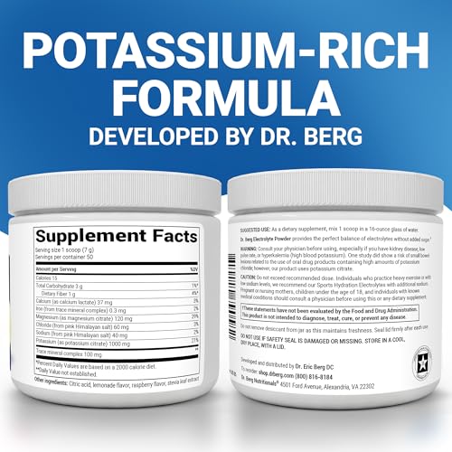 Dr. Berg Zero Sugar Hydration Keto Electrolyte Powder - Enhanced w/ 1000 mg of Potassium & Real Pink Himalayan Salt (NOT Table Salt) - Raspberry & Lemon Flavor Hydration Drink Supplement - 50 Servings - Image 3