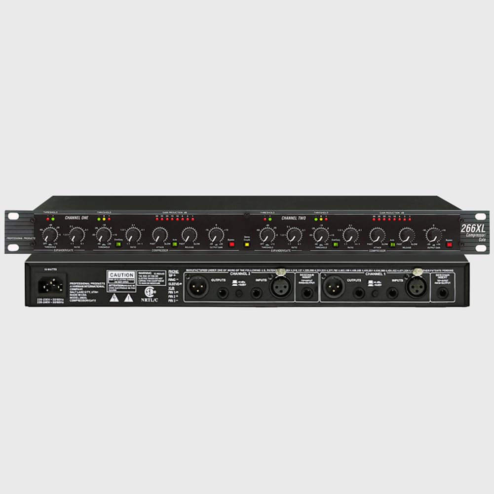 Processore audio professionale con compressore stereo, riverbero digitale anti-feedback e crossover per spettacoli teatrali e karaoke