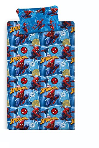 Funda nórdica 2 piezas Spiderman 2 Cama 90 cm. (Encimera y funda almohada) (Composición 100% algodón)