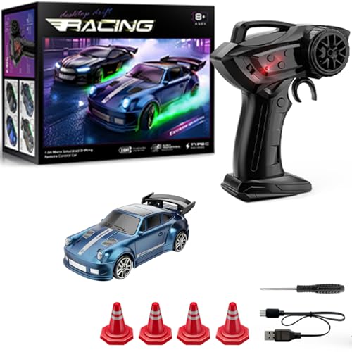 Mini voiture télécommandée gyroscope proportionnel 1:64 RTR radiocommandée RVB