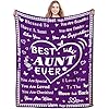 Soft lightweight auntie blanket aunt gifts from niece nephew 50×40 perfect for christmas thanksgiving valentines  urban country home decor