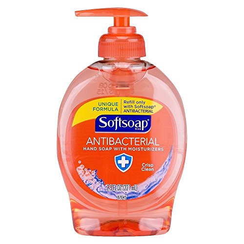 Softsoap Antibacterial Liquid Hand Soap with Moisturizers, 7.5 Fl Oz (Pack of 6) Pump (Crisp Clean)