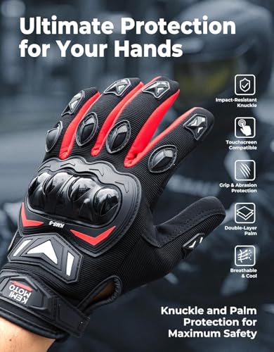 Image of KEMIMOTO Motorcycle Gloves,Tactical Gloves for Men, Hard Shield Touchscreen Cycling Gloves for Outdoor Sports On-Road Off-Road Mountain Motorcycle Motorcross Motorbike Dirt Bike Bicycle Racing ATV UTV