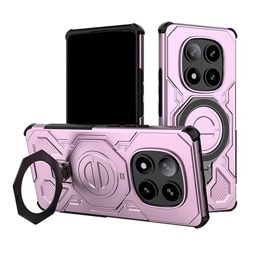 LUNBER-ARMOR�EFor Redmi Note 15 �P�[�X Pro 5G �J�o�[ �ϏՌ� ��̌^�����O�t�� �X�^���h�@�\ 2�d�\�� �p �ی� For ���� �V���I�~ ���b�h�~�[ �m�[�g15/�m�[�g15 �v��(�p�[�v��)