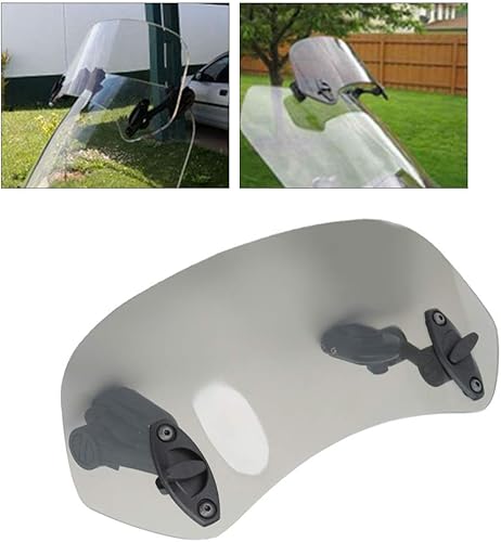 Miniatura 4 de GOTOTOP Parabrisas de motocicleta, clip ajustable en el parabrisas, extensión de deflector de viento, accesorios para motocicleta,